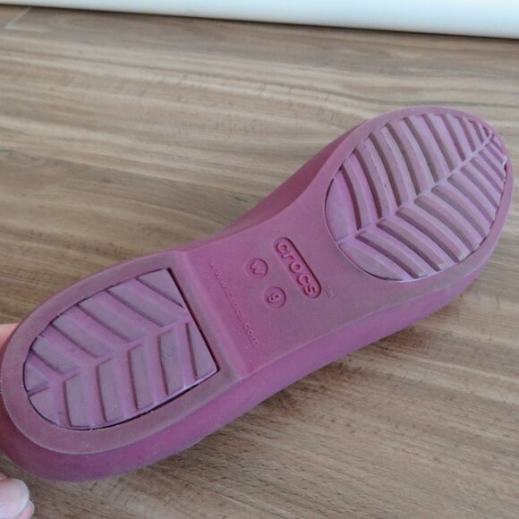 CROCS Eve Ballet Flat in Plum Purple Comfort Travel Waterproof Fall - Size US 9 - Picture 13 of 13